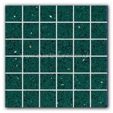 Gulfstone Quartz Emerald green glitter tiles 4.7x4.7cm